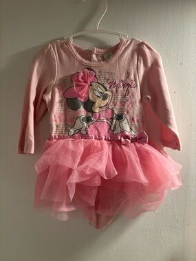 12/18 month Minnie Mouse long sleeve diaper shirt